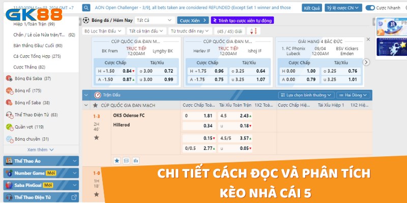Chi tiết cách đọc và phân tích kèo nhà cái 5